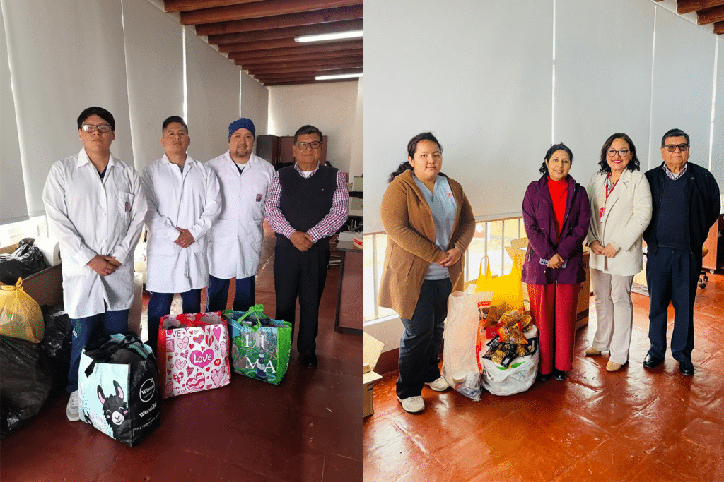 Estudiantes sanjuaninos participan activamente en la entrega de ropa, alimentos y artículos de primera necesidad en Pamplona Alta.