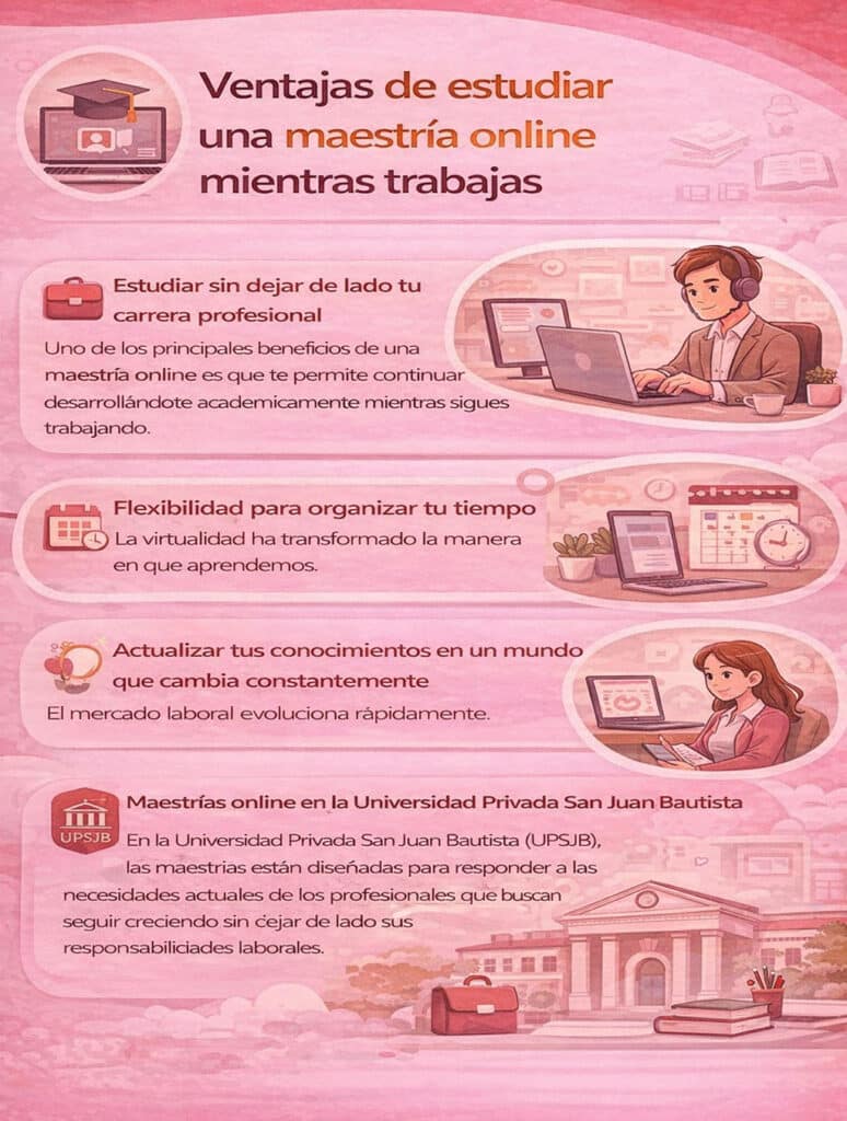 Ventajas de estudiar una maestria online mientras trabajas