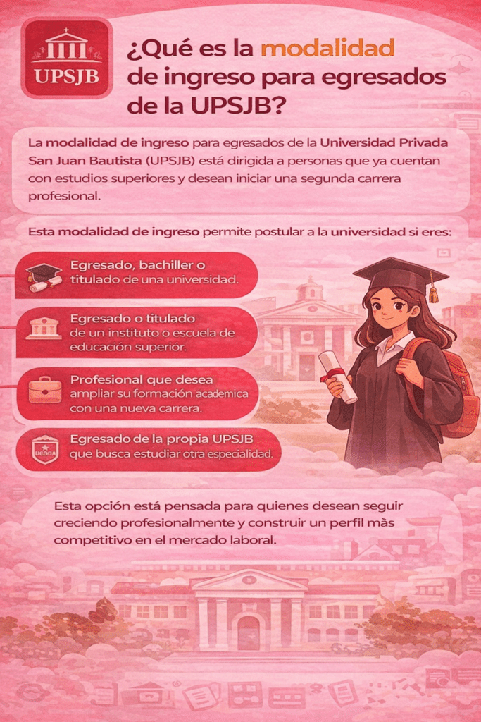 ¿Quieres estudiar una segunda carrera Conoce esta modalidad de ingreso de la UPSJB
