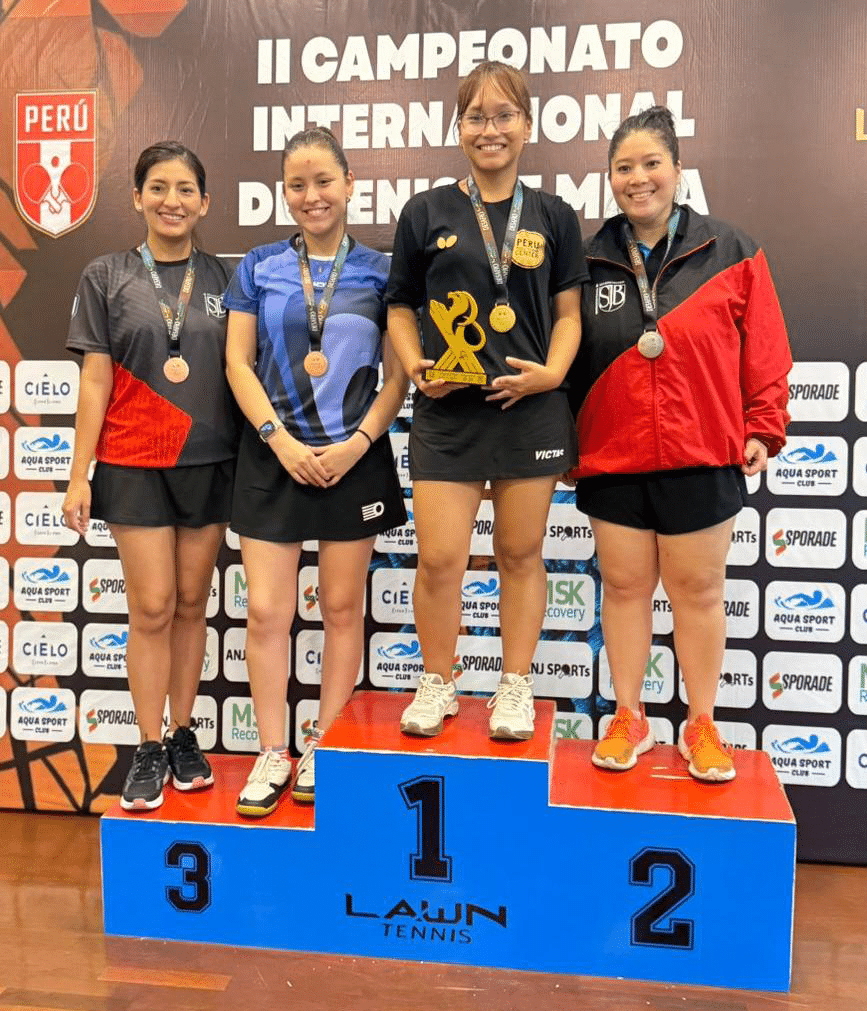 Tenis de mesa UPSJB logra medallas en campeonato internacional en Lima