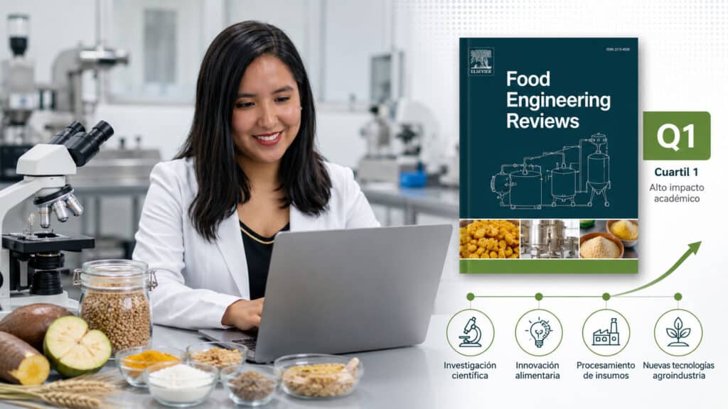 Bachiller de Ingeniería Agroindustrial de la UPSJB ingresa al RENACYT y fortalece la investigación en ciencia de alimentos 1 Estudiantes e investigadores de Ingeniería Agroindustrial de la Universidad Privada San Juan Bautista desarrollan procesos experimentales en laboratorio de ciencia y tecnología de alimentos.