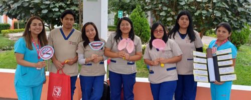 Estudiantes de la UPSJB participan en feria de salud sobre ambientes libres de tabaco en campus Chorrillos.